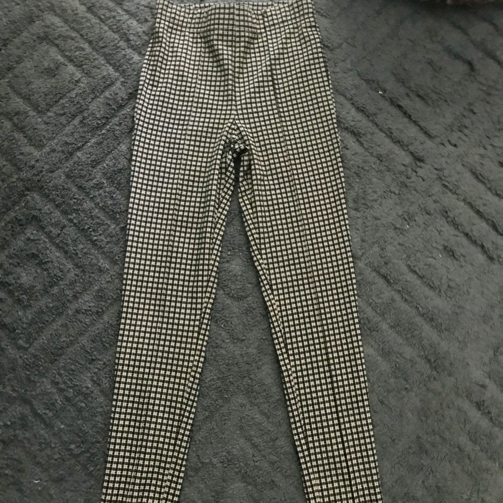 Yellow and black plaid pants